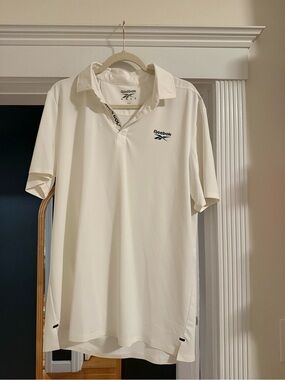 Reebok Golf White Performance Polo Shirt Size L